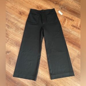 Maeve Anthropologie Colette Wide Leg Pants Womens Size 30 Black Sailor NWT NEW#